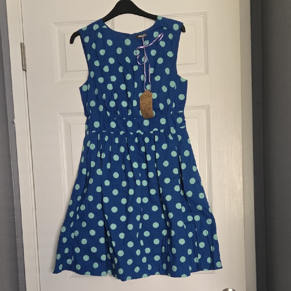 Blue Polka Dot Dress.